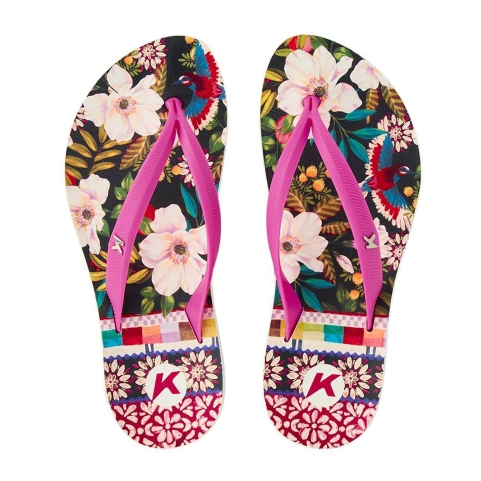 Chinelo Kenner Ibiza Pro Fresca Feminino - Preto e Rosa