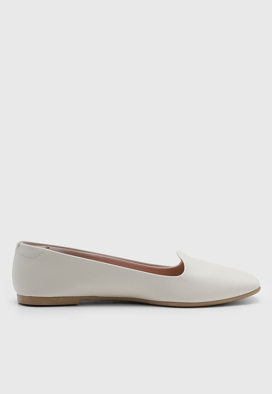 Vista 3 Sapatilha Moleca Bico Quadrado Off-White off-white white MOLECA off-white white