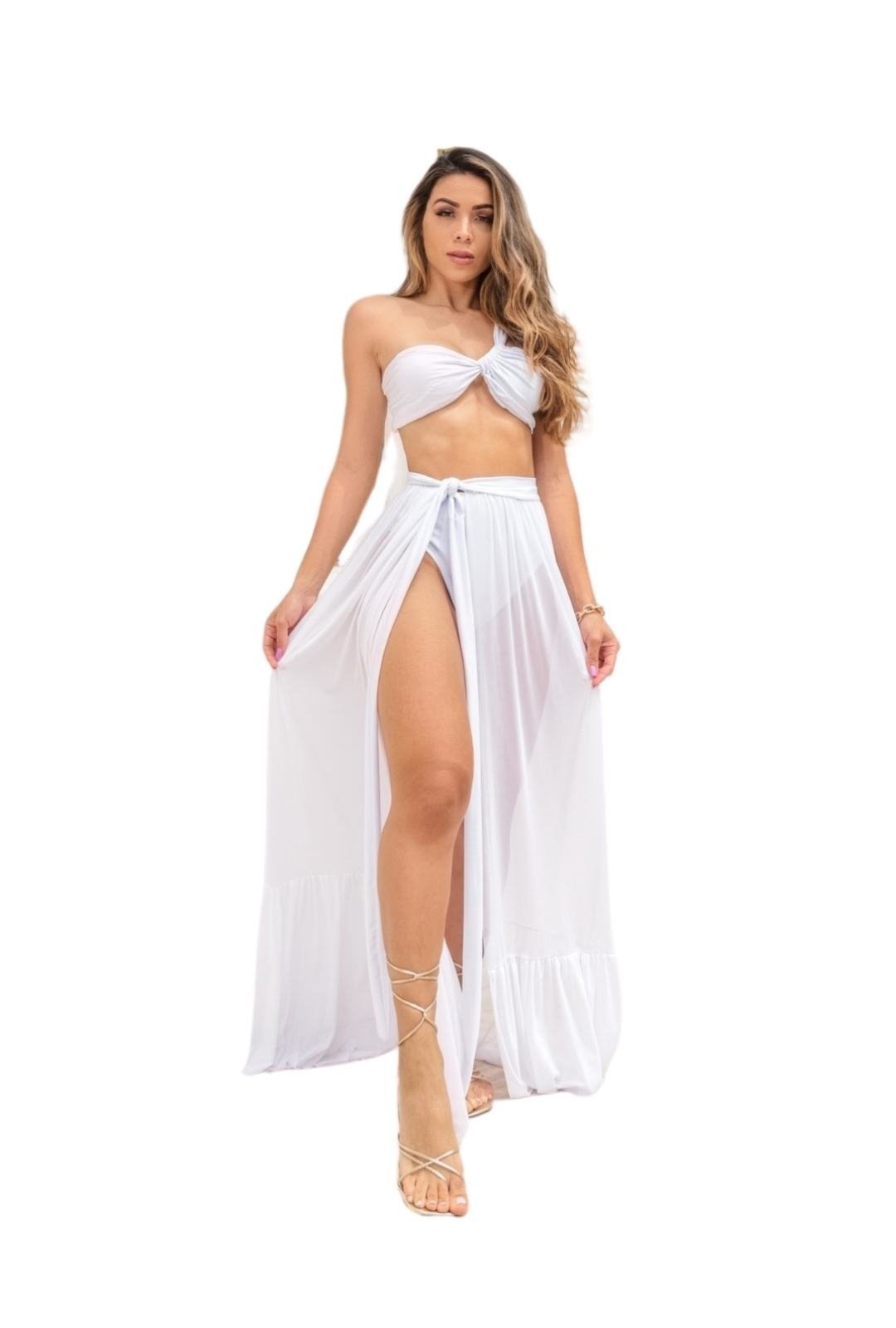 Conjunto Praia Tulum Hot Panties e Saia Ano Novo Réveillon