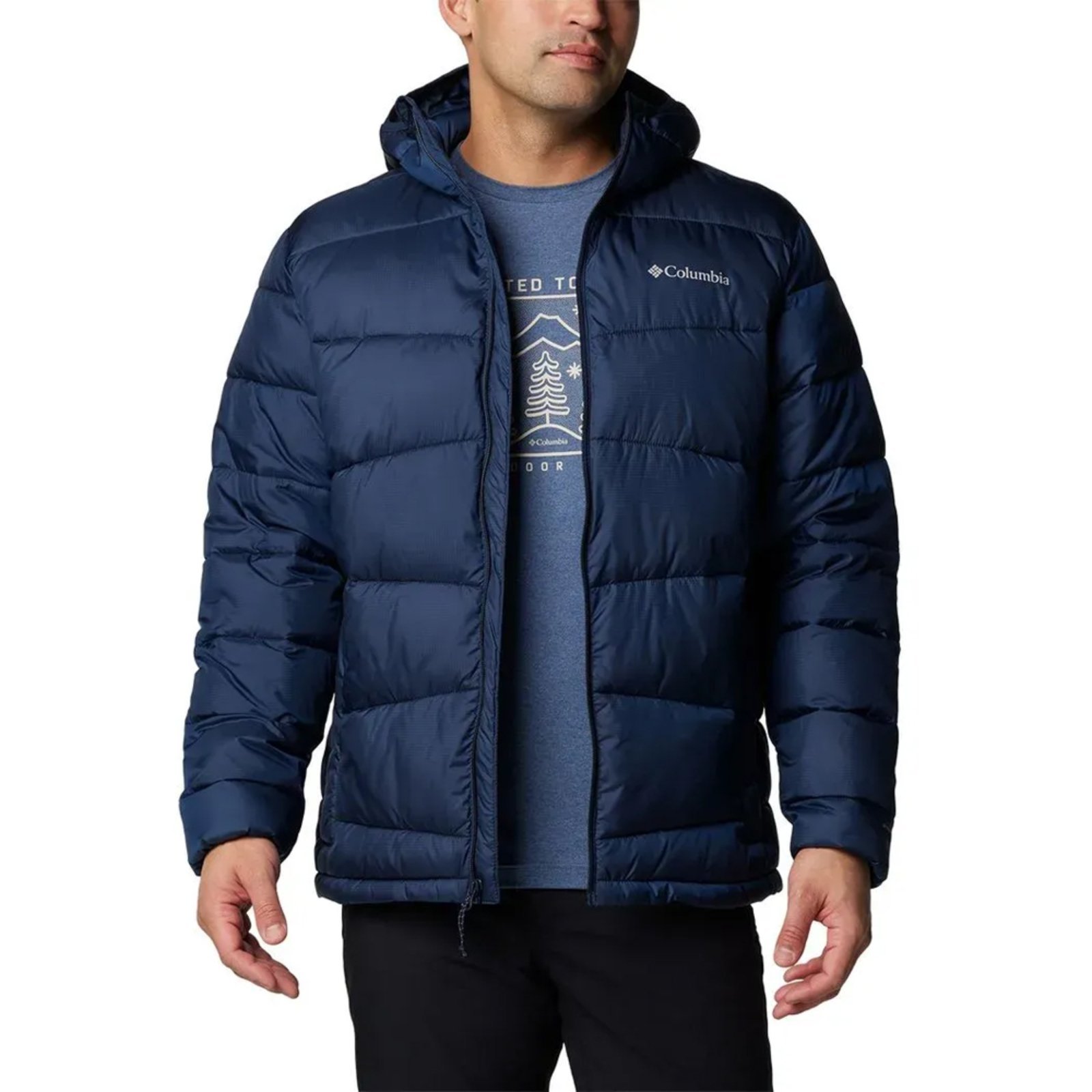 Jaqueta Columbia Fivemile Butte II Hooded Marinho Masculino