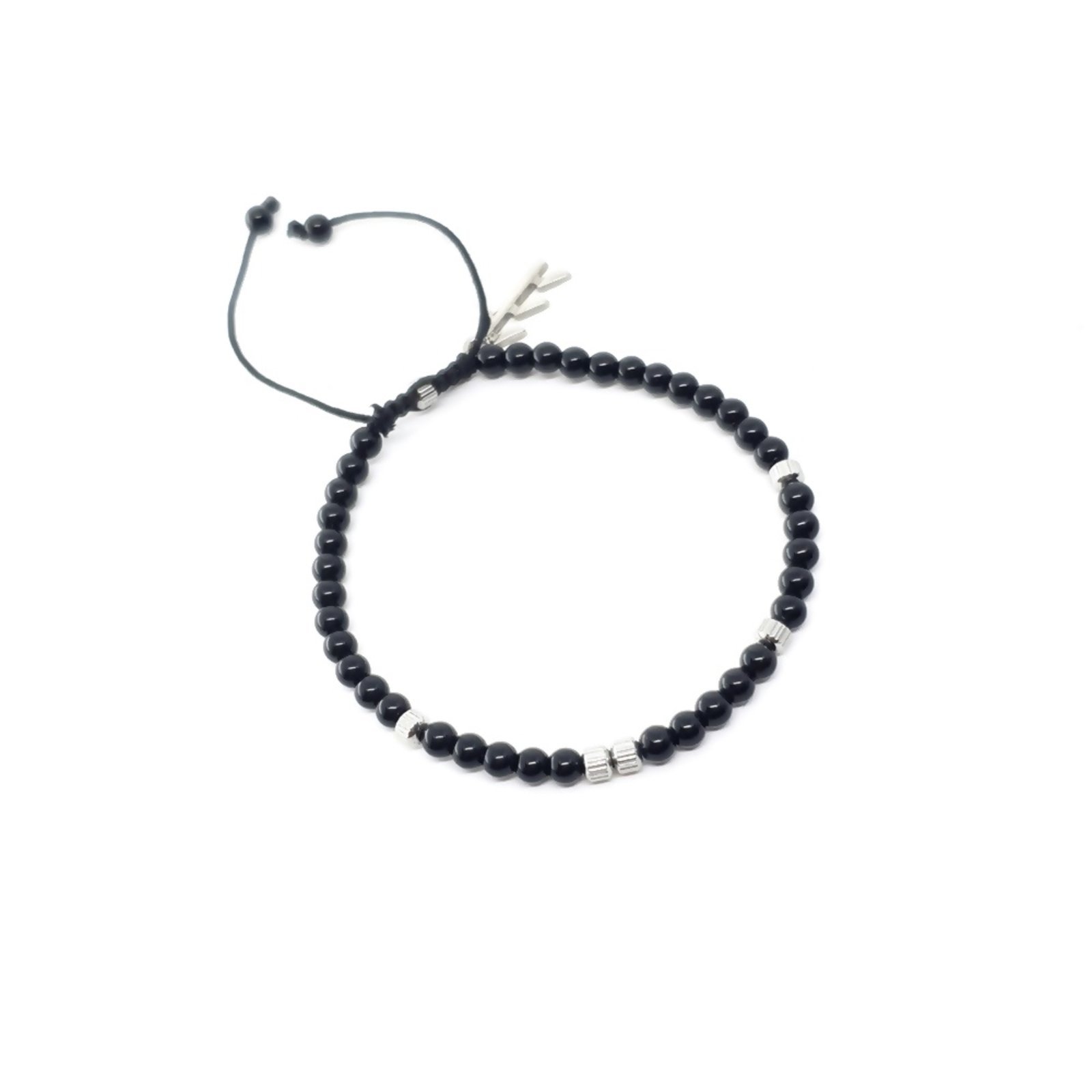 Pulseira de Pedras Naturais Jasper Black Steel Empóriotop