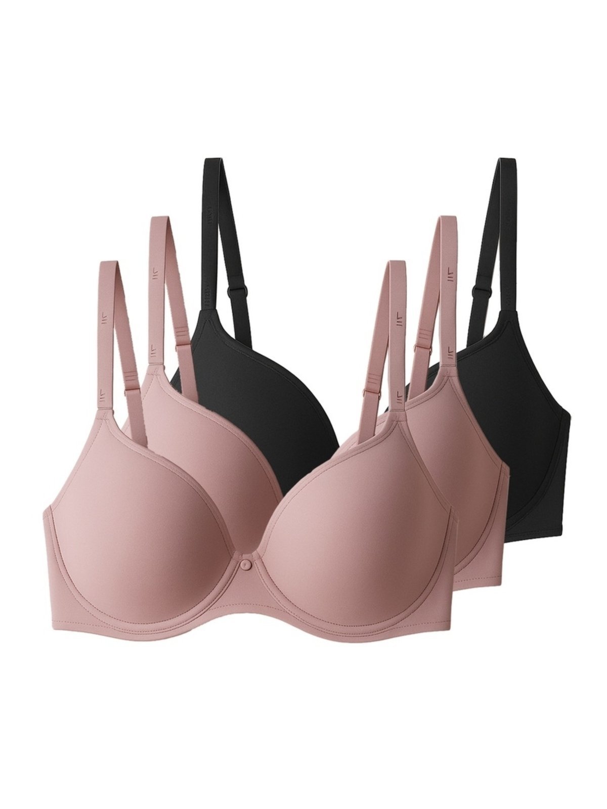 Kit com 3 Sutiãs com Aro e Bojo Liz 51381 Taça D