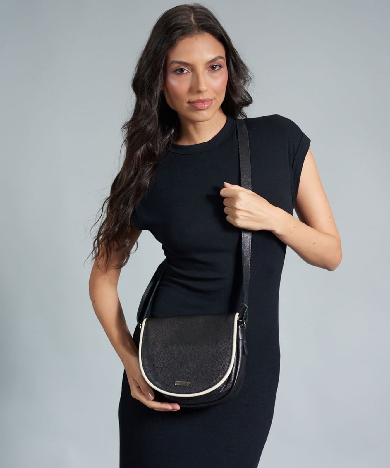 Bolsa p Couro Vies Tampa - Preto u - preto