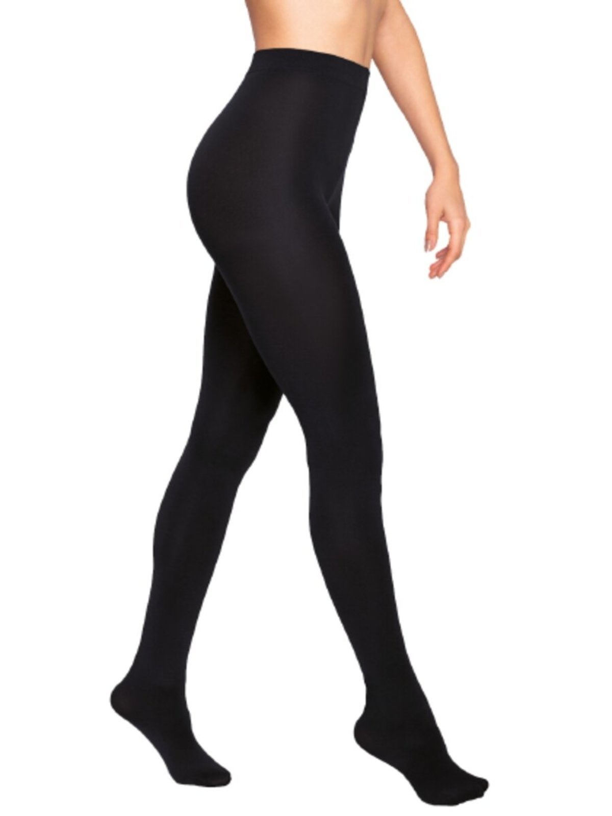 Vista 2 Meia Calça Fio 80 Opaca Loba Lupo preto Lupo preto