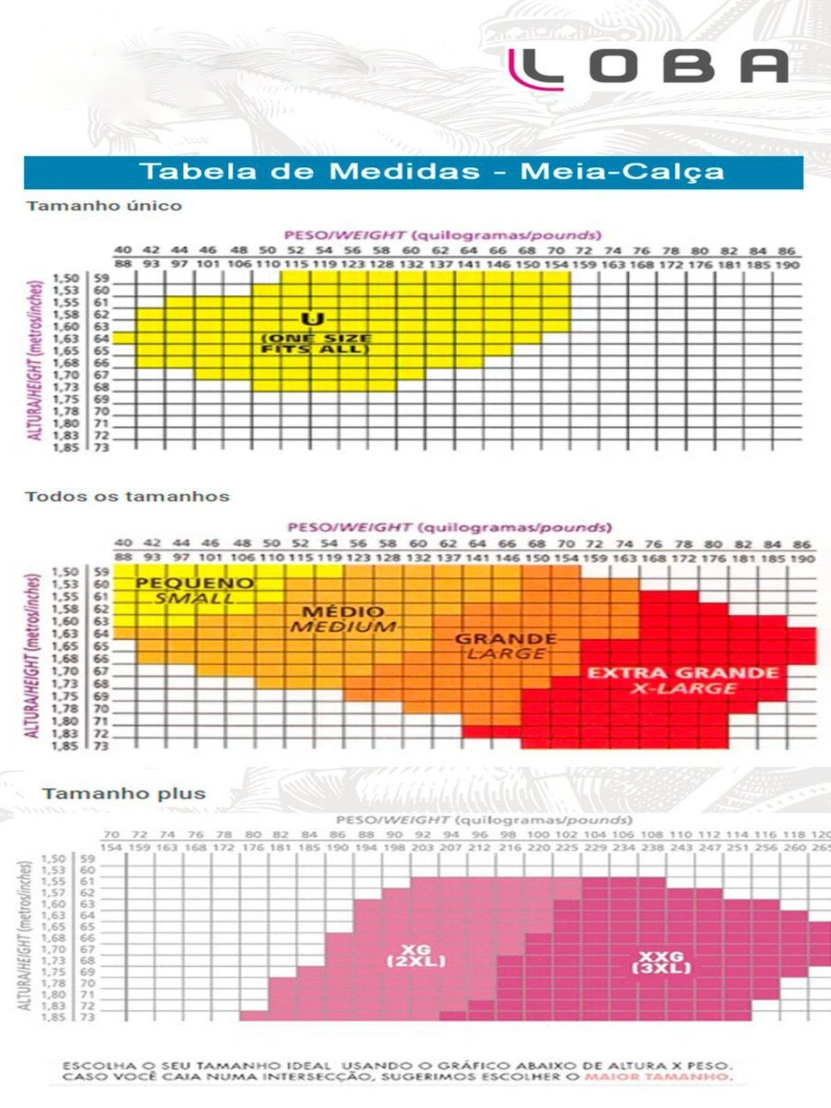 Vista 3 Meia Calça Fio 80 Opaca Loba Lupo preto Lupo preto