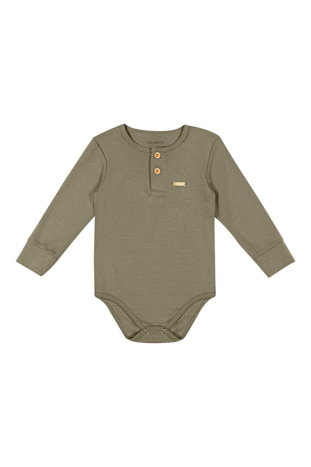 Infantil - Body Longo Menino Com Botões Colorittá Verde