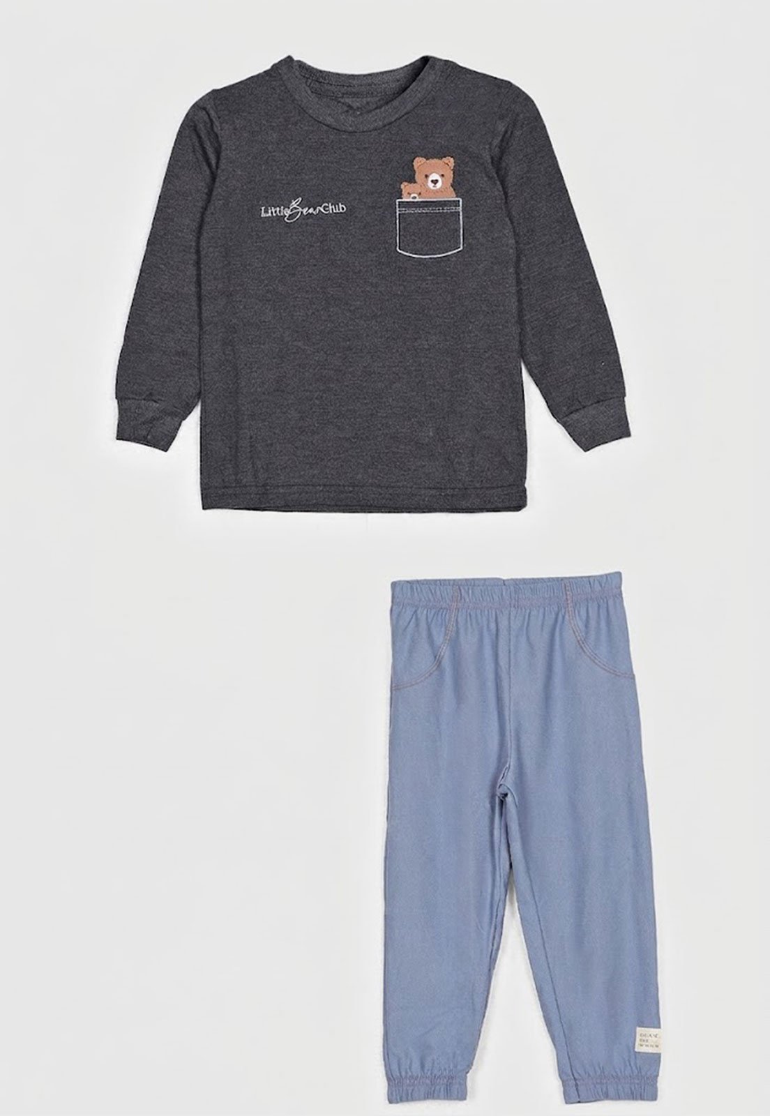 Conjunto Kamylus Detalhe Ursinho Cinza