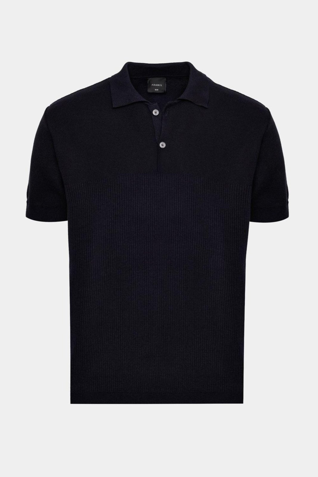 Polo Aramis Tricot Mc Mix Jacquard Marinho