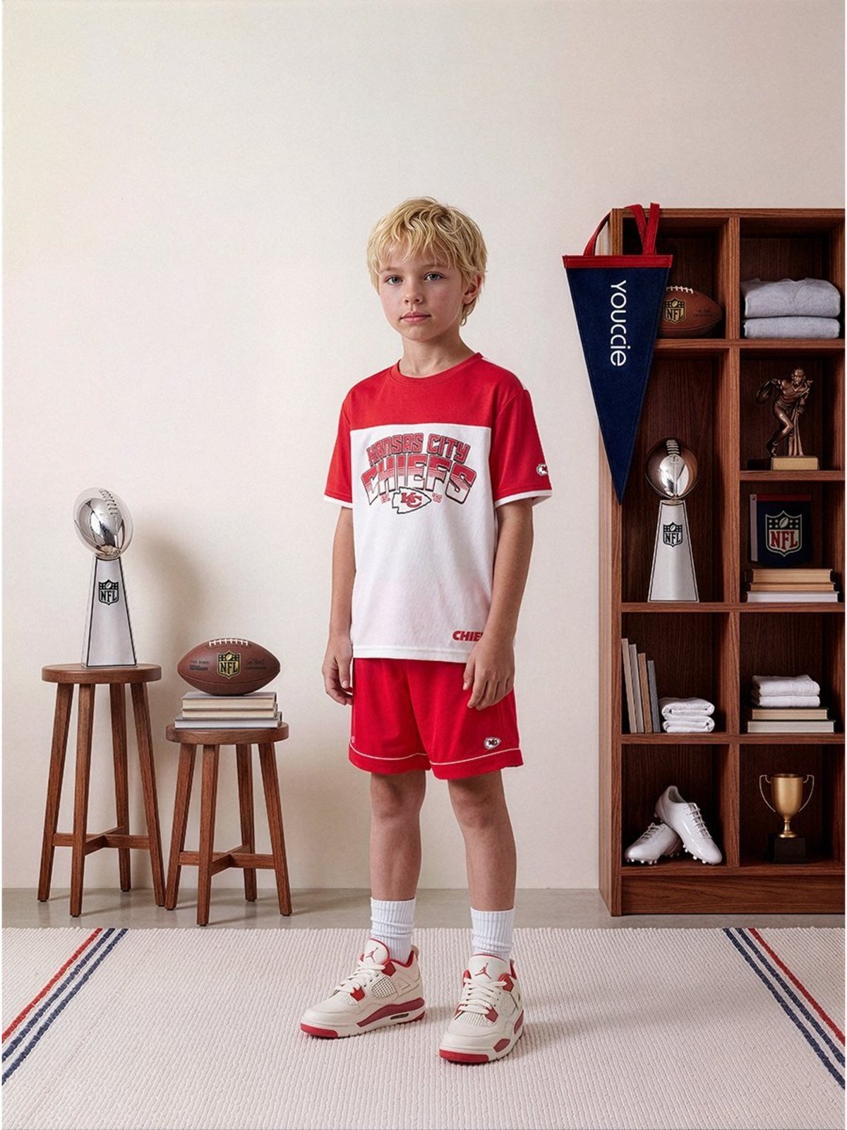 Infantil - Conjunto NFL Kansas City Chiefs Vermelho