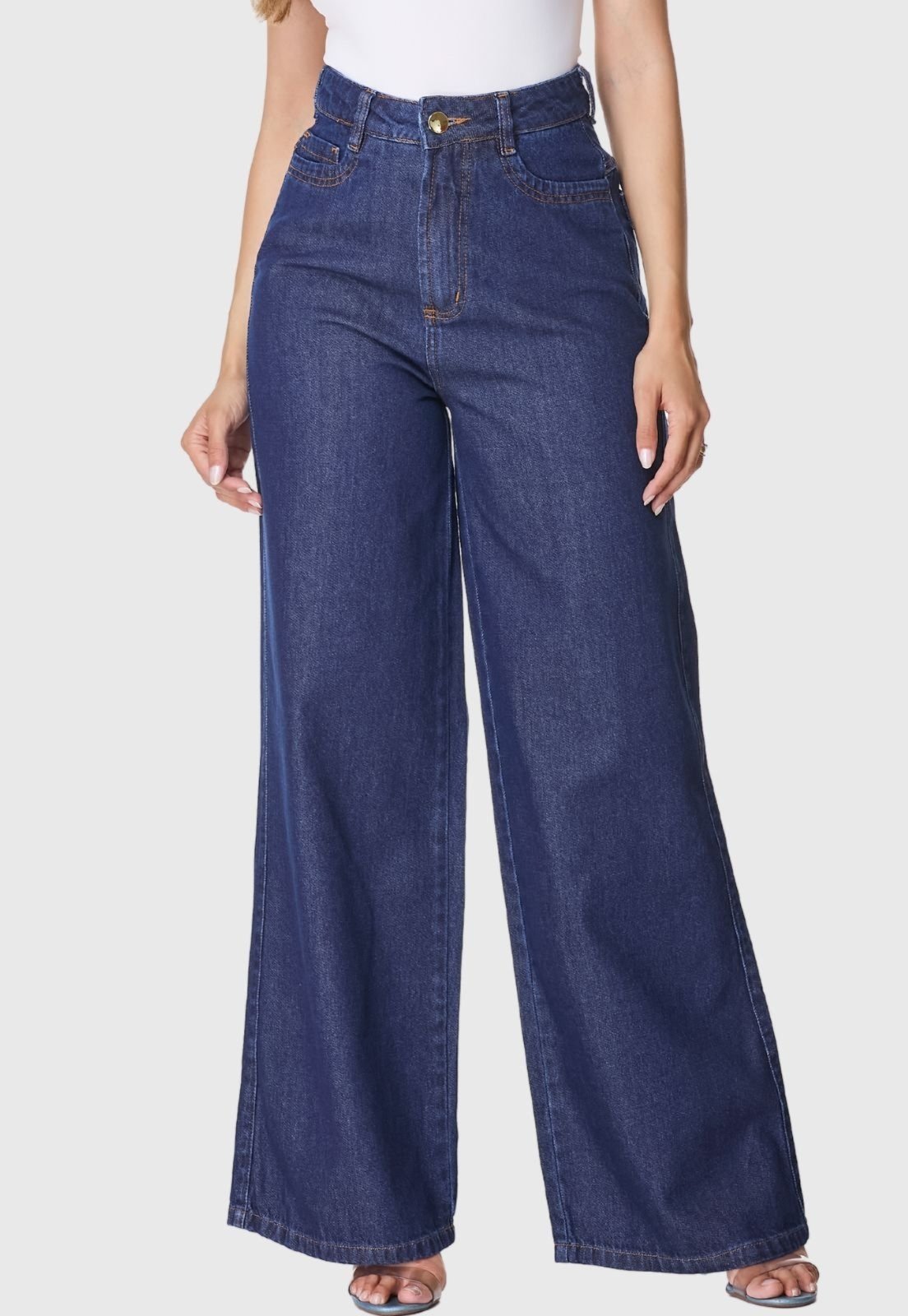 Calça Jeans HNO Jeans Wide Leg Lisa Azul