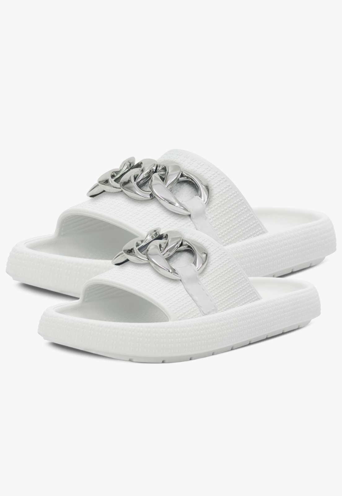 Infantil – Tal Mãe Tal Filha Chinelo Nuvem Popidi Corrente Branco