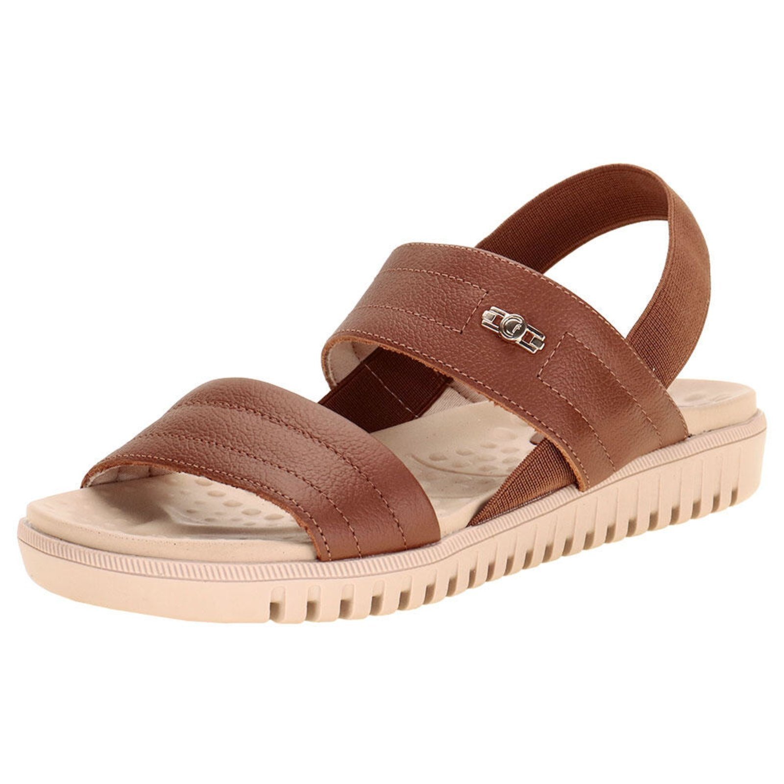 Sandália Feminina Flat Comfortflex 2445303 1452445 Caramelo
