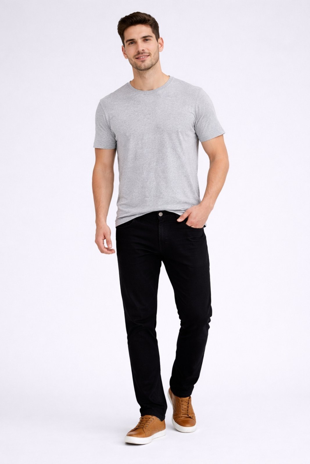Calça Masculina Jeans D Bell Outlet Fashion Reta Tradicional Preta
