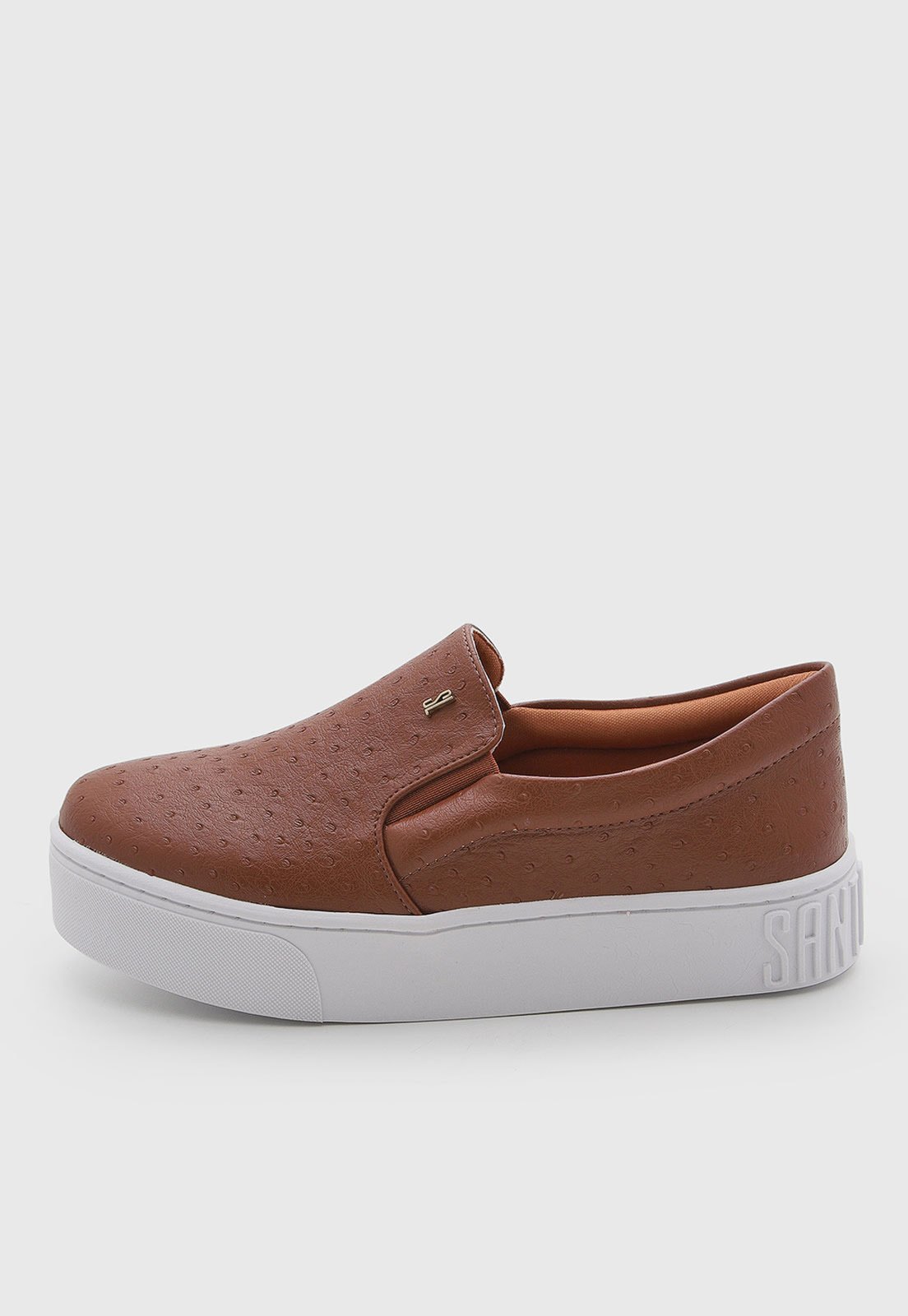 Tênis Feminino Santa Lolla Slip On Marrom
