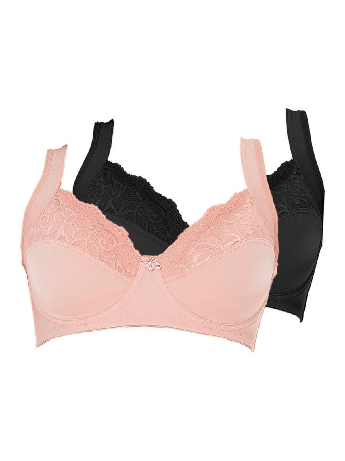 Kit com 2 Sutiãs com Aro e sem Bojo Dilady 123410 Bege