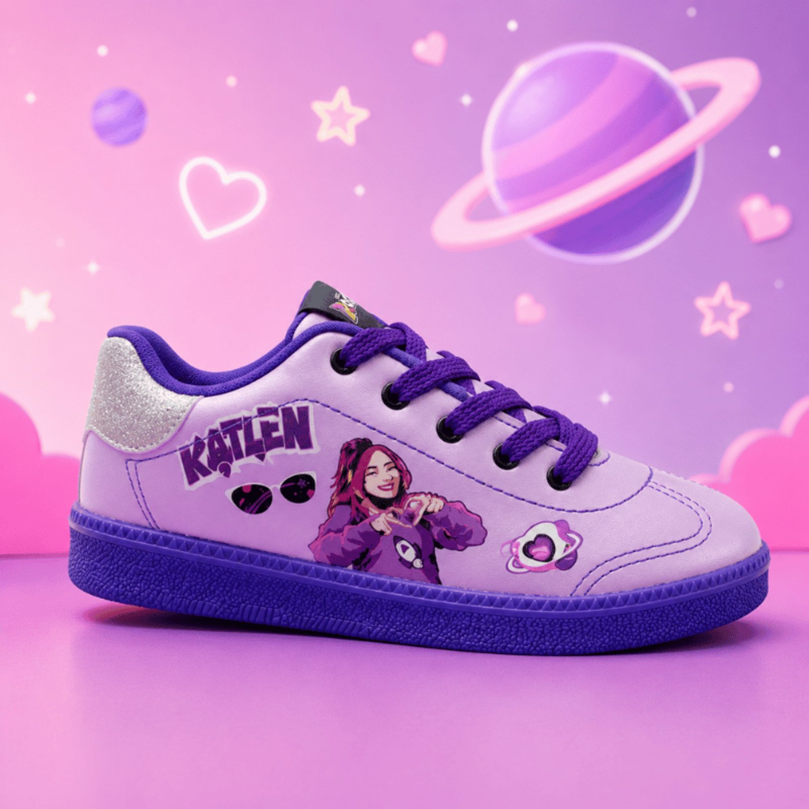 Infantil - Tênis Casual Katlen Dos Rosa Lilás