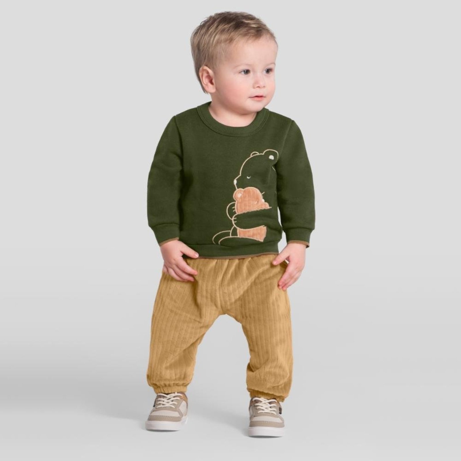 Infantil - Conjunto menino estampa de ursinho Mundi