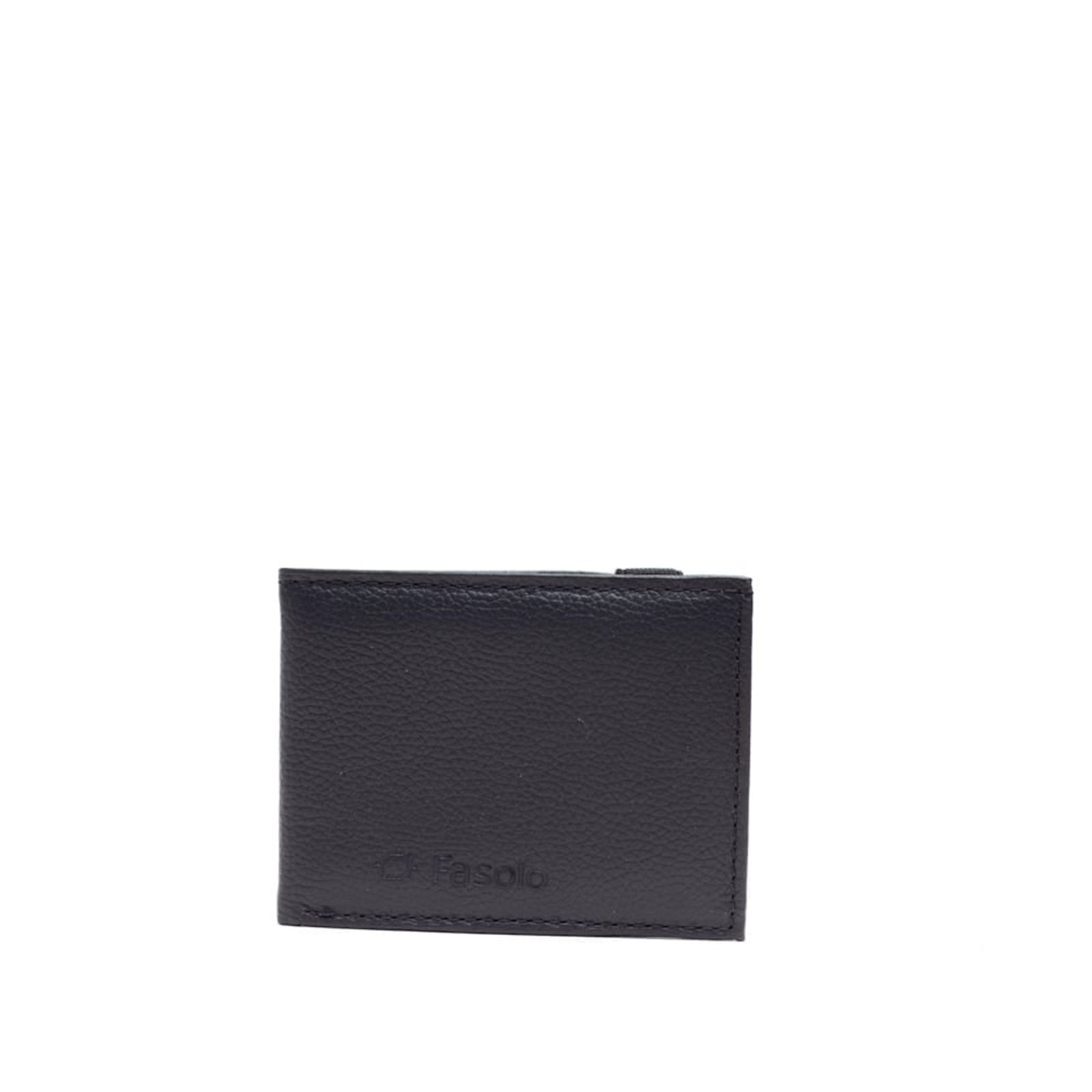 Carteira de Couro Fasolo Masculina K787143 Preto