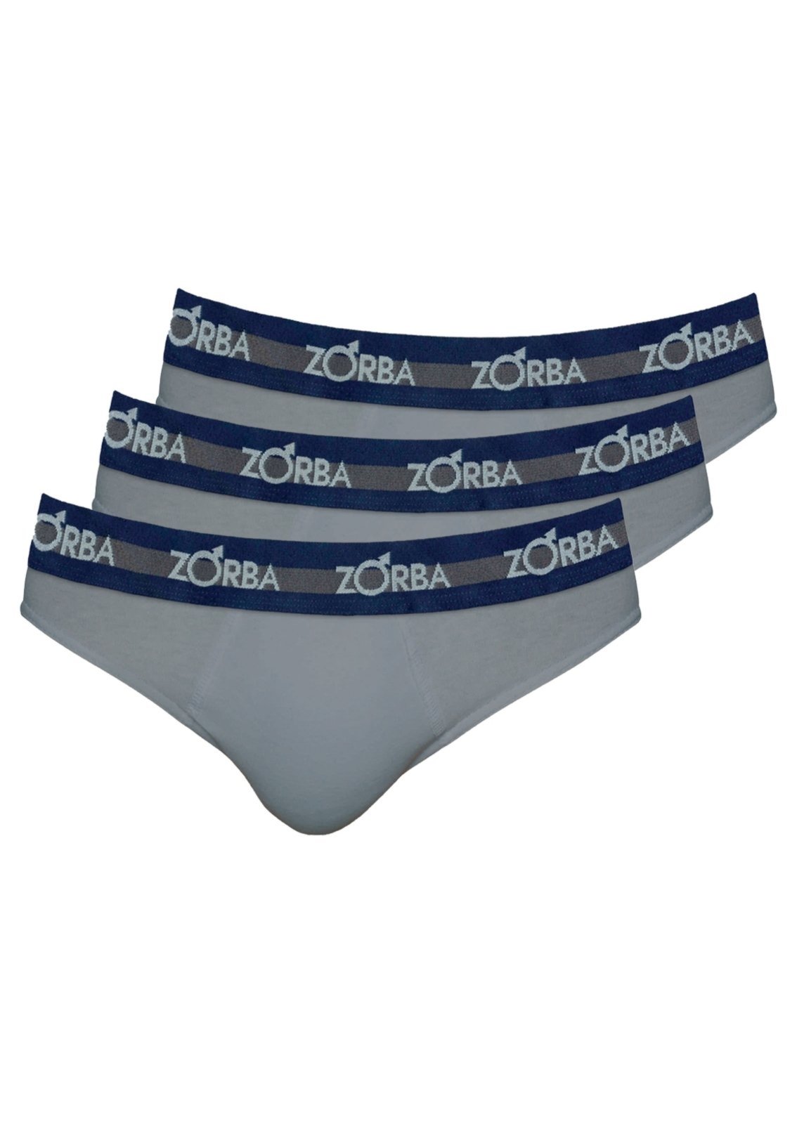 Kit com 3 Cuecas Slip Zorba 0764 Chumbo