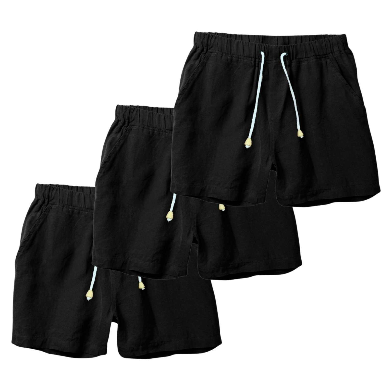 Kit 3 Shorts Linho Premium Bermuda Masculina Moda Praia Luxo