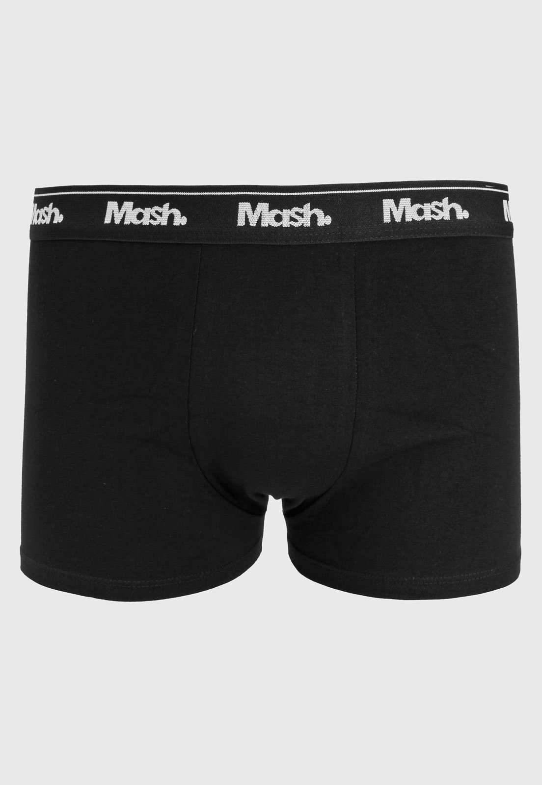 Vista 3 Kit 8pçs Cueca MASH Boxer Logo Branca e Preta branco MASH branco