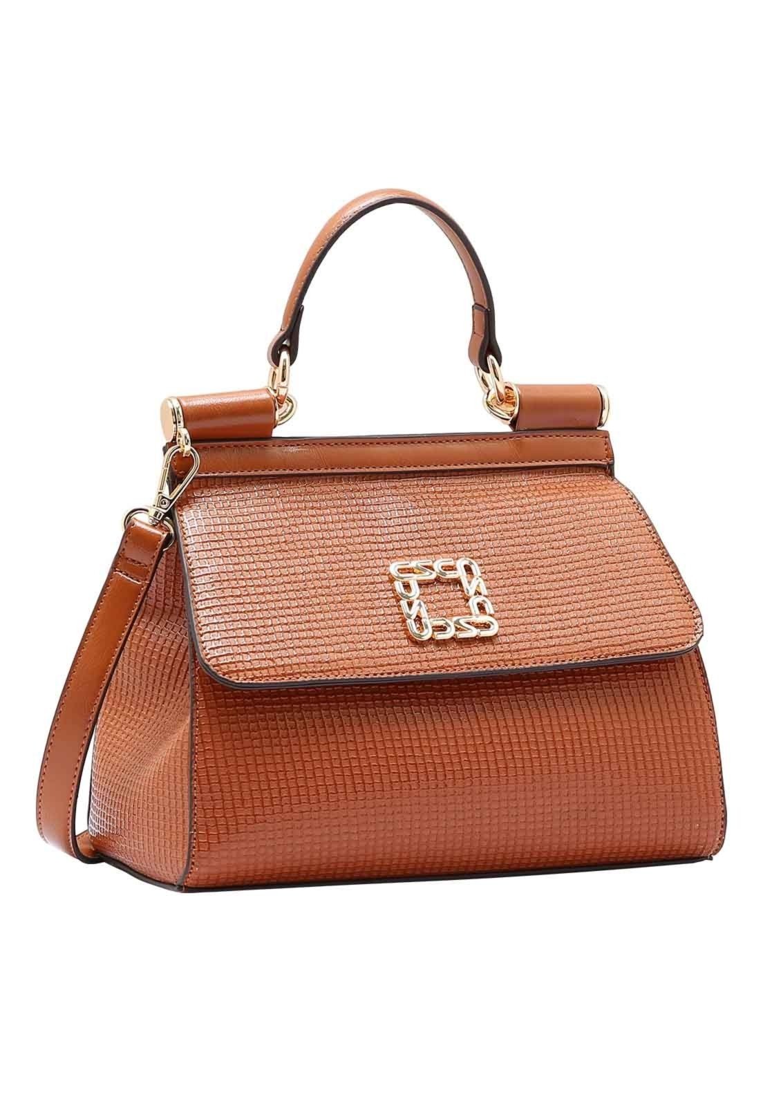 Bolsa Feminina Chenson Original Perolado Chic Mão Whisky 3485063