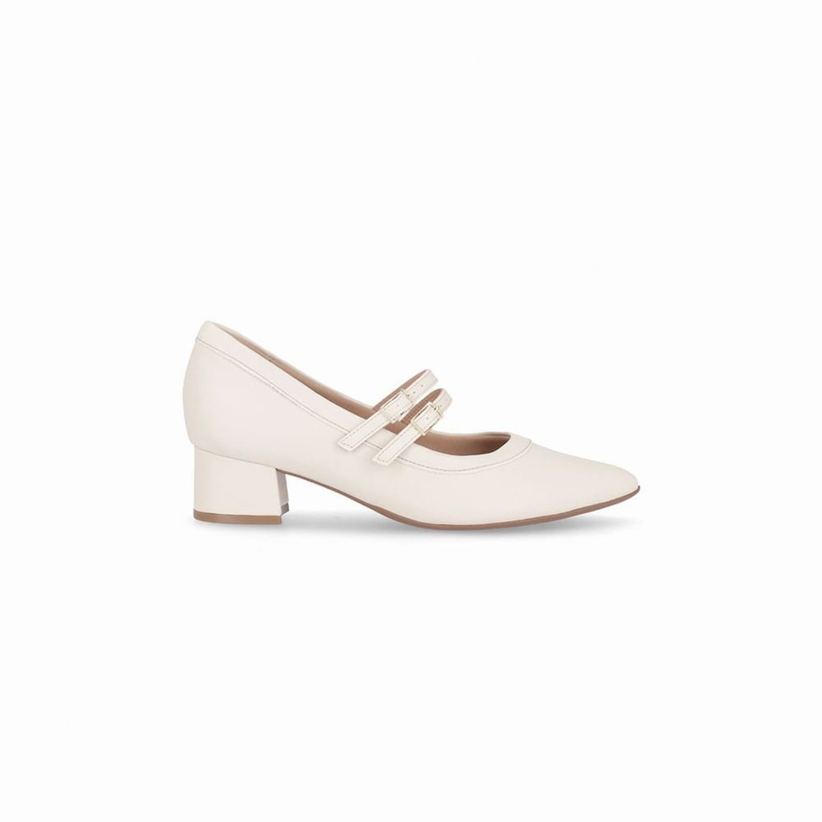 Vista 2 Sapato Boneca Taci Salto Médio Off White Piccadilly branco white Piccadilly branco white