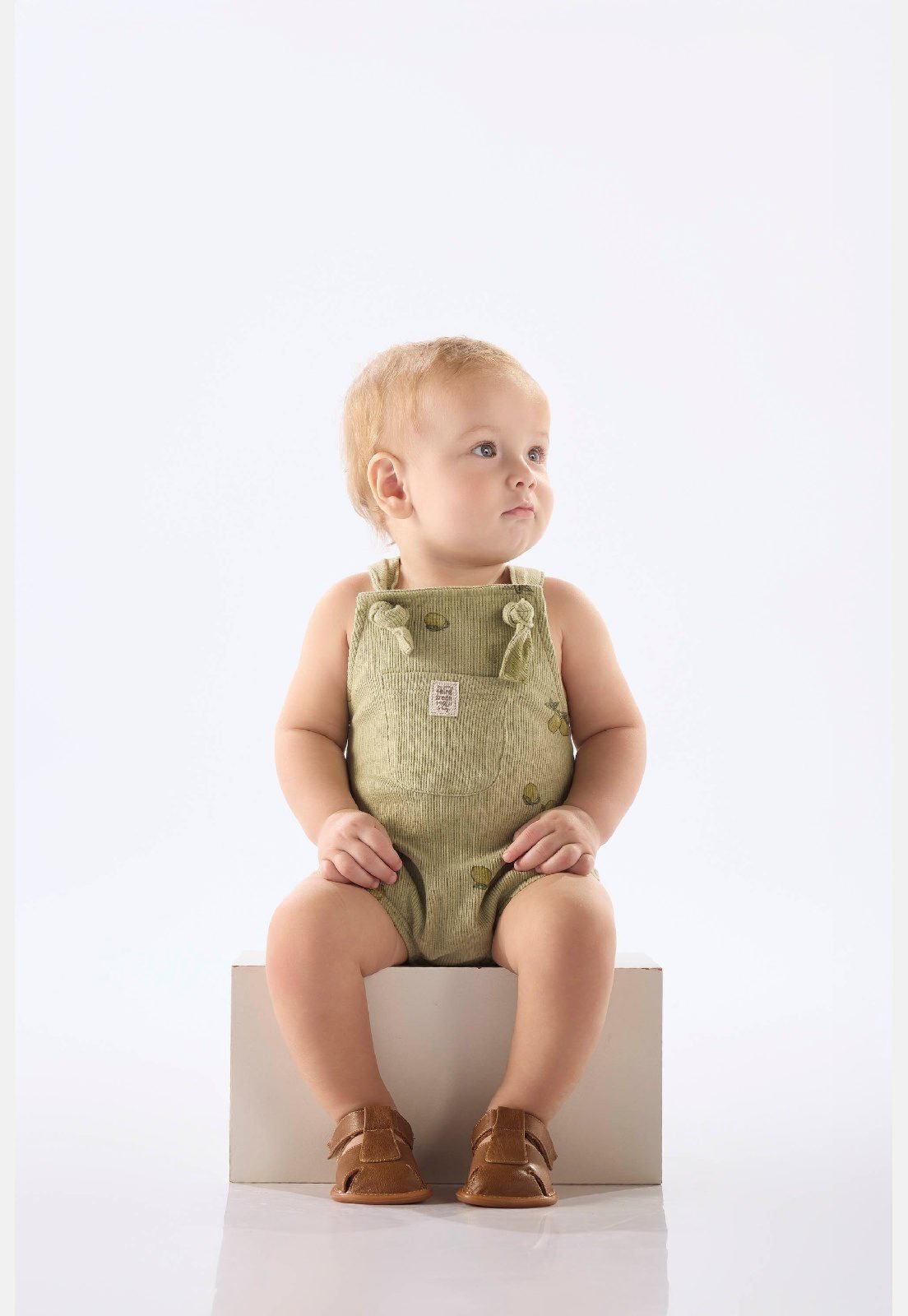 Infantil - Jardineira Unissex em Ribana Up Baby Verde