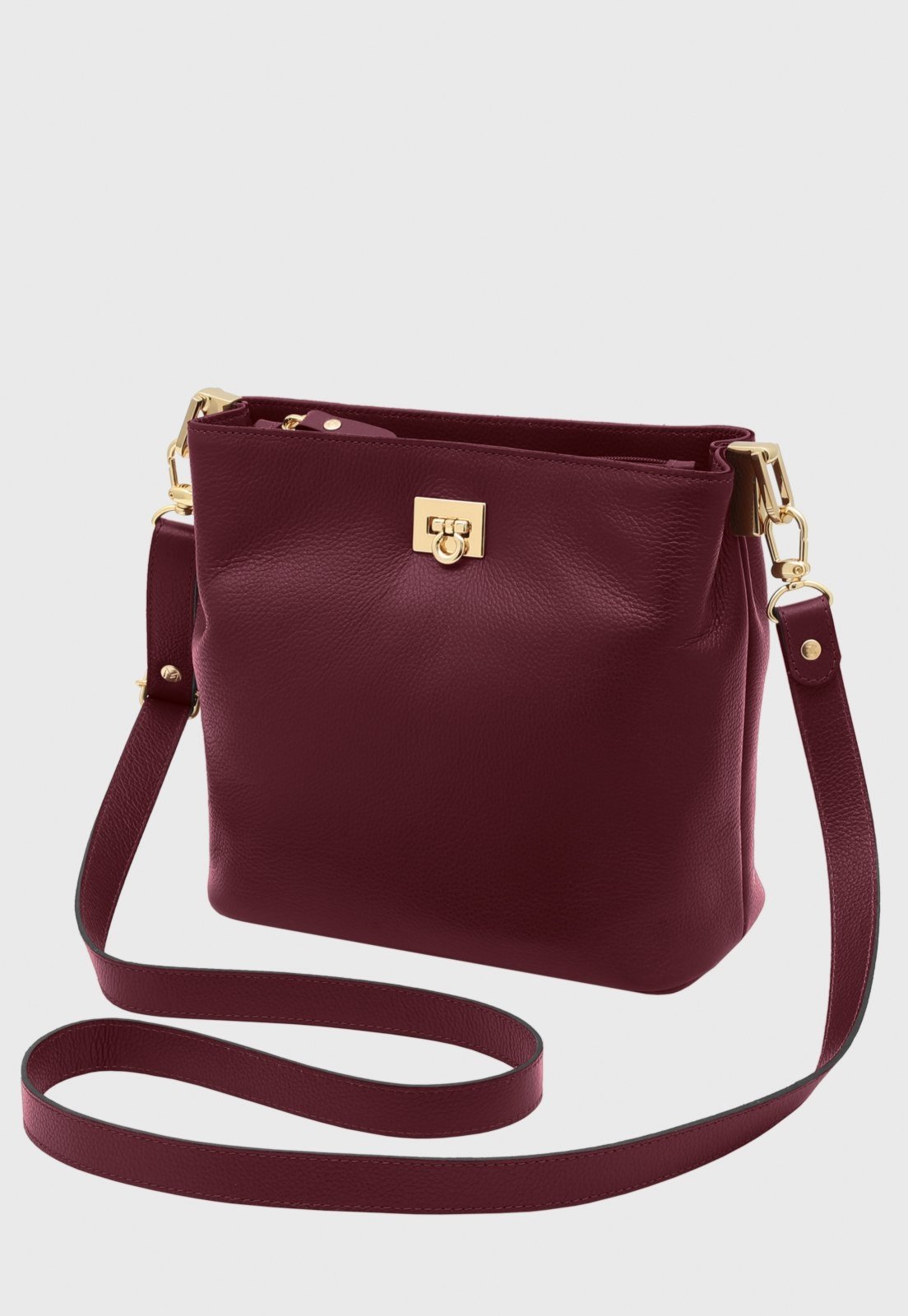 Bolsa Transversal Couro Mariart Juá Rubi
