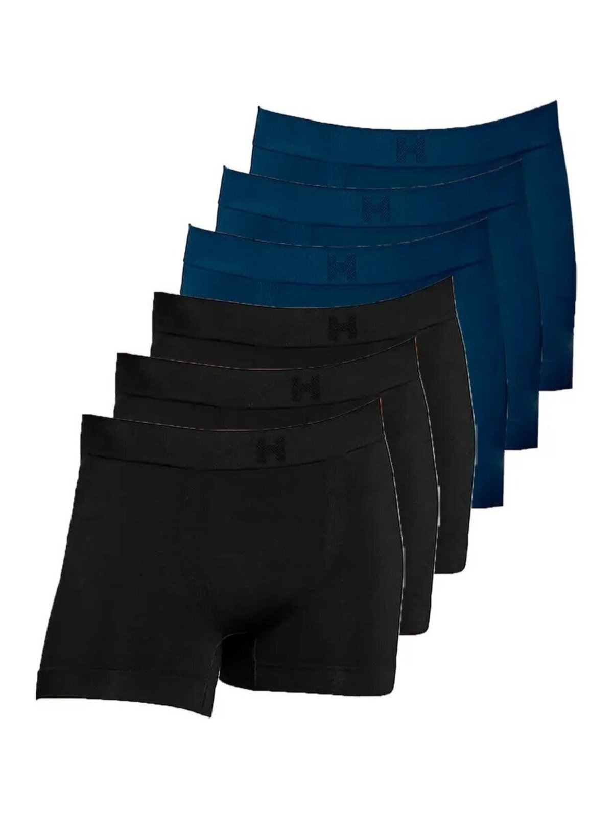 Kit com 6 Cuecas Boxer Hope Smc61020 Azul