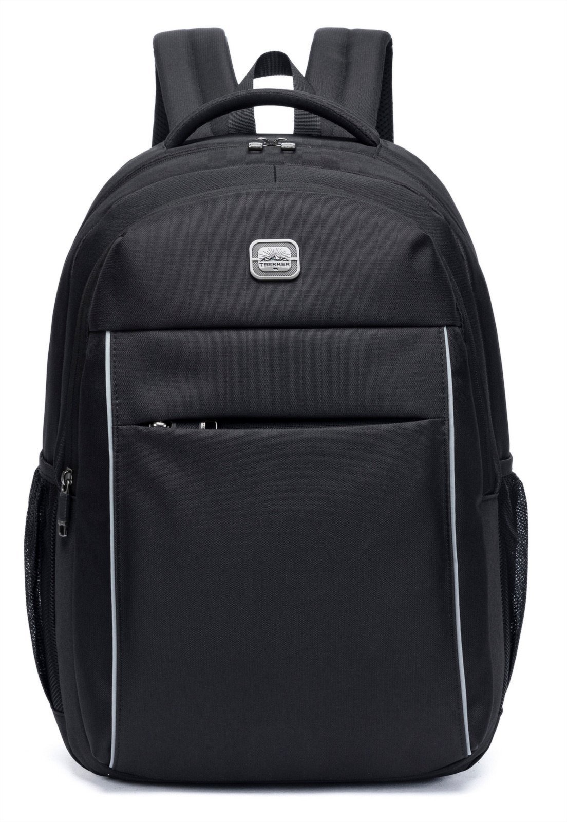 Mochila Trekker Preta Juvenil Escolar Resistente Espaçosa
