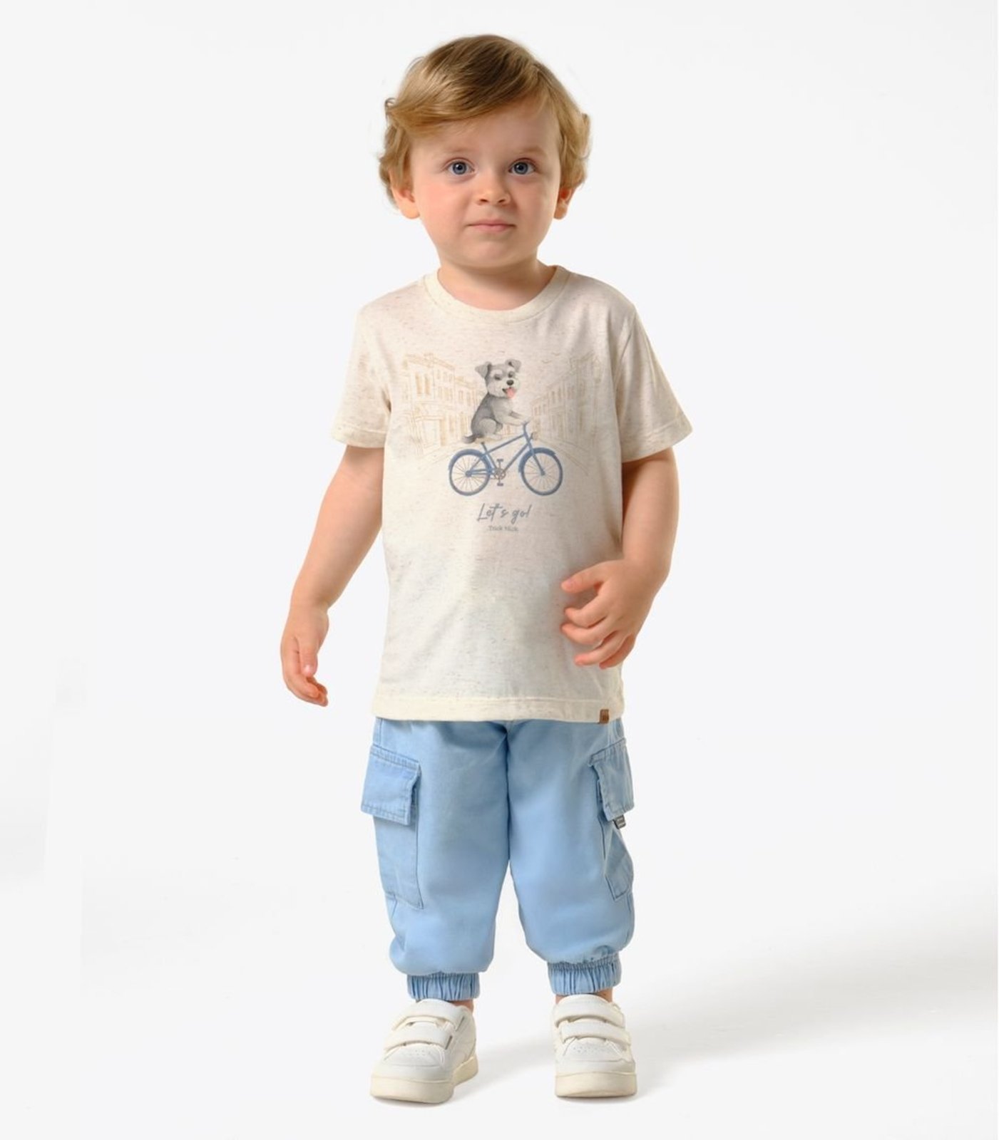 Infantil - Calça Jeans Cargo Trick Nick Azul