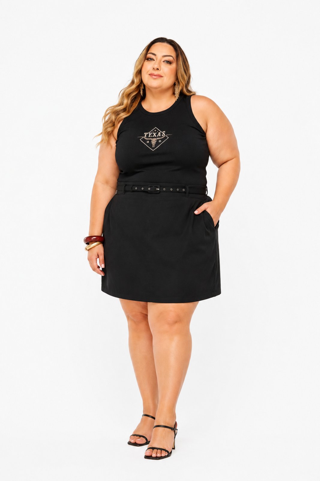 Regata Texas D Bell Outlet Fashion Preto Pluss size