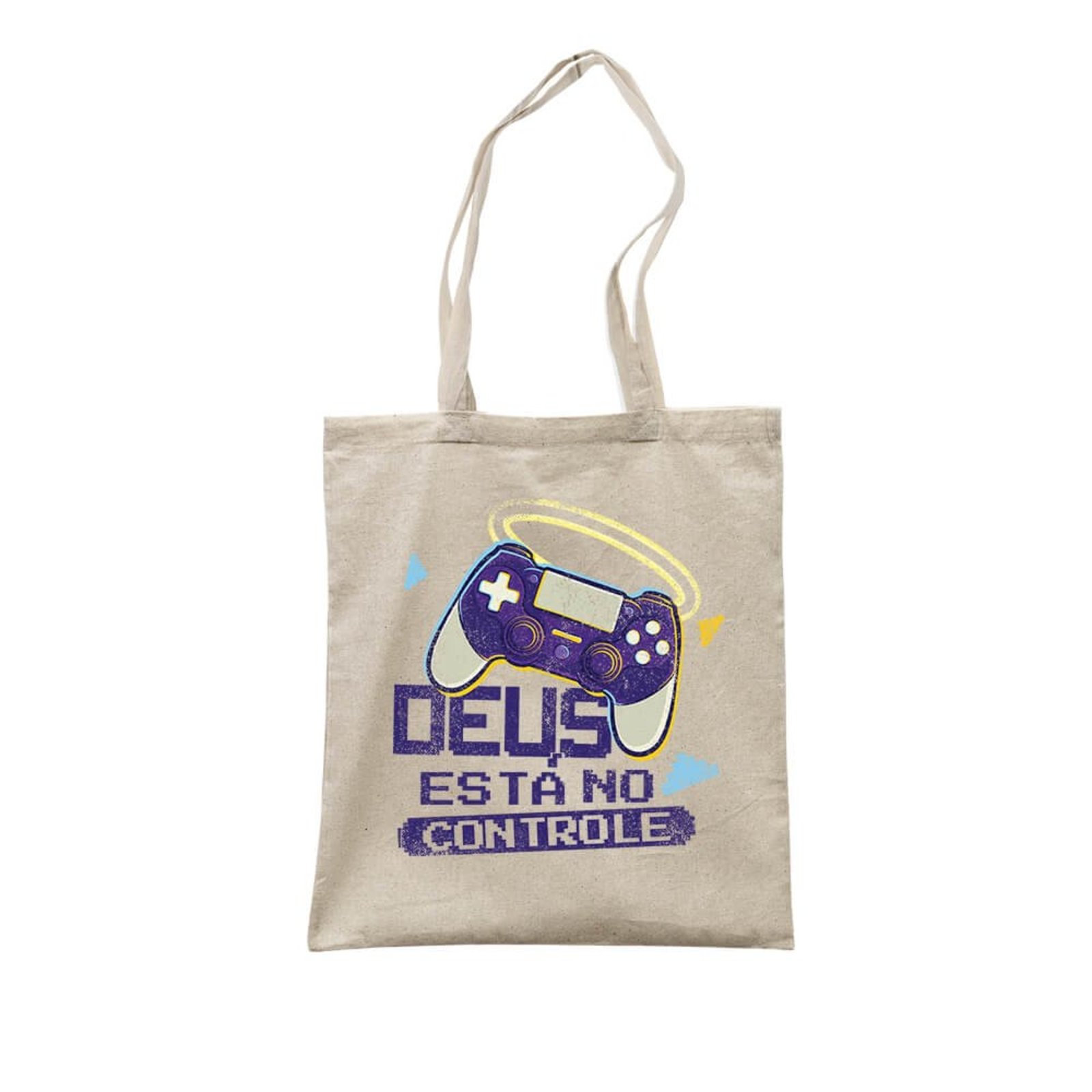 Ecobag Deus Está No Controle - Bege - Casual - Studio Geek