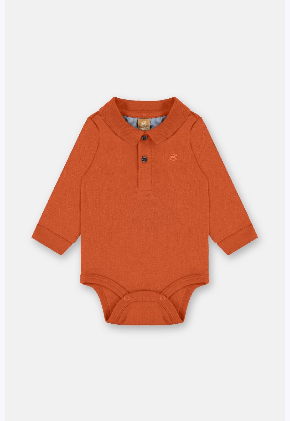 Infantil - Body Polo Manga Longa Menino Up Baby Marrom