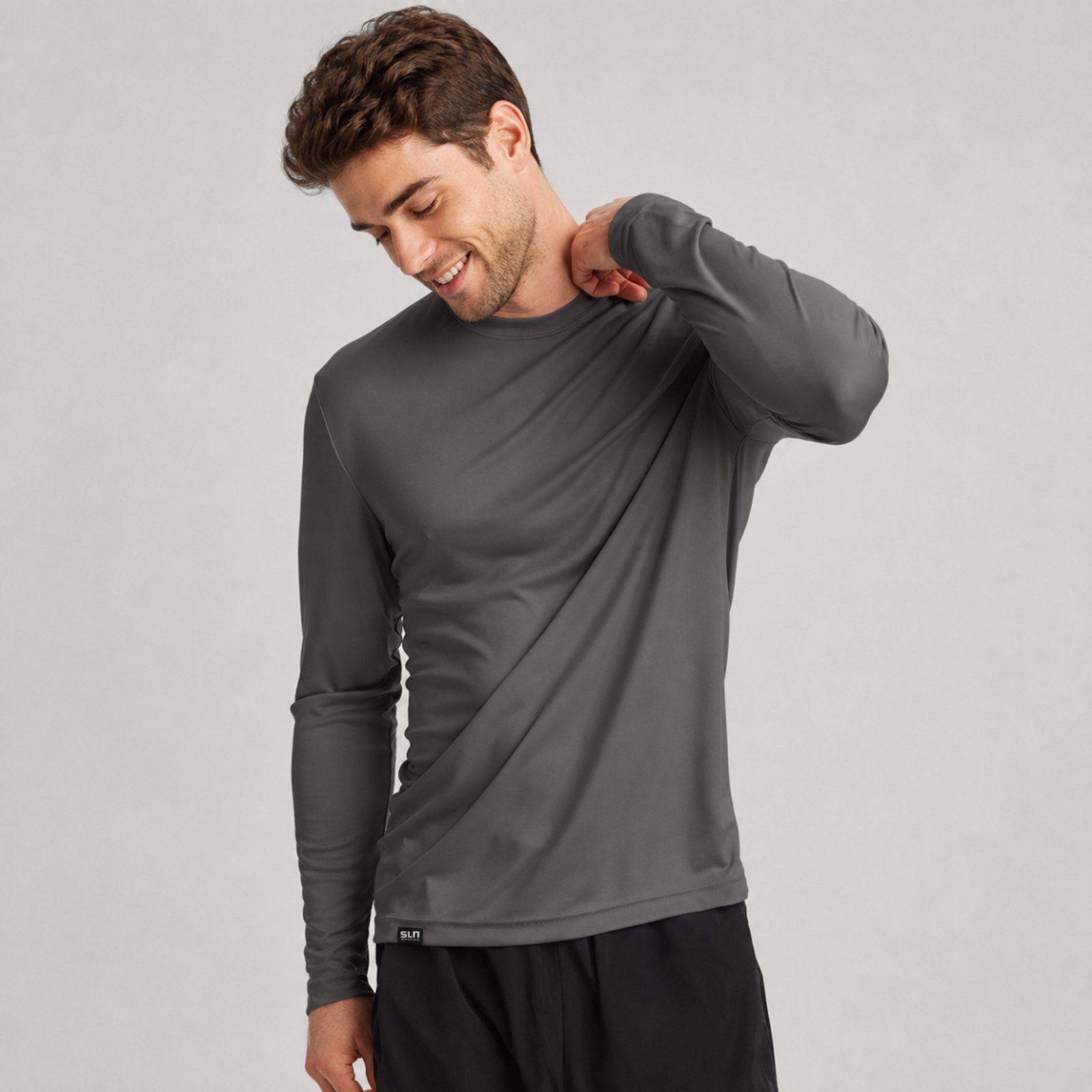 Camiseta Uv Masculino Slim Fitness Proteção Solar Praia - Cinza