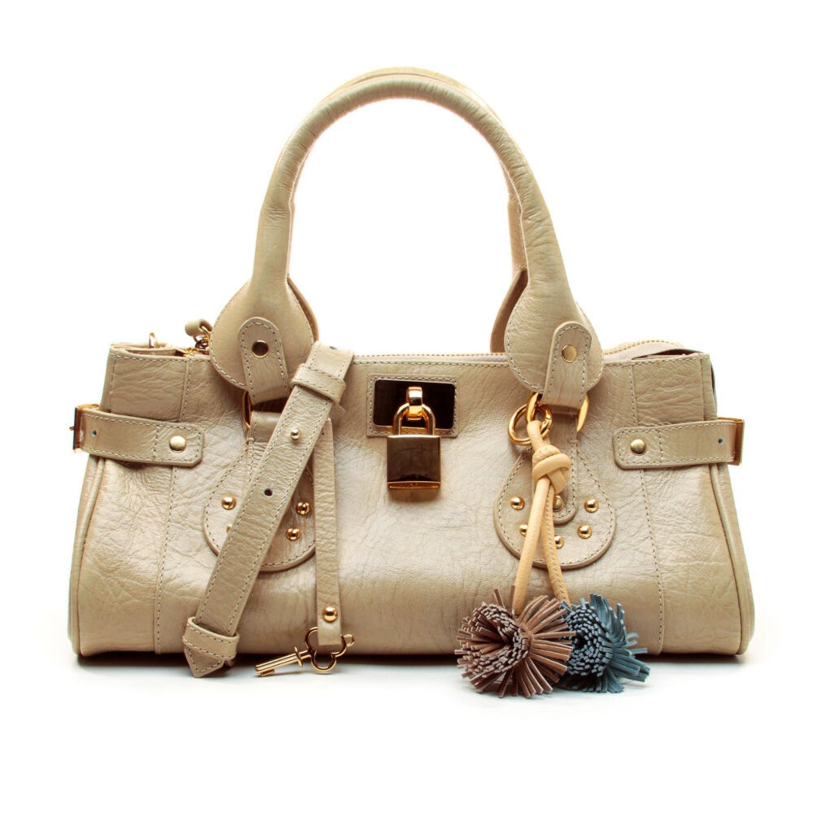 Bolsa Couro Bege Cecconello C2632-1