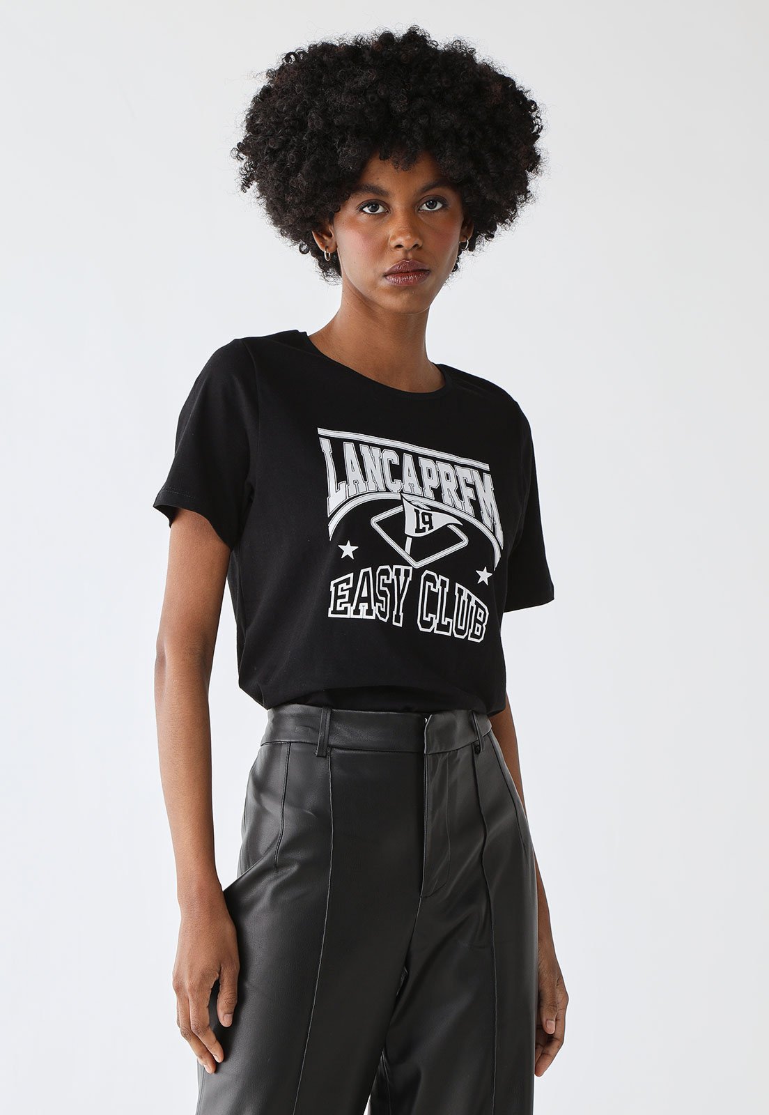Camiseta Lança Perfume Regular Easy Club Preta