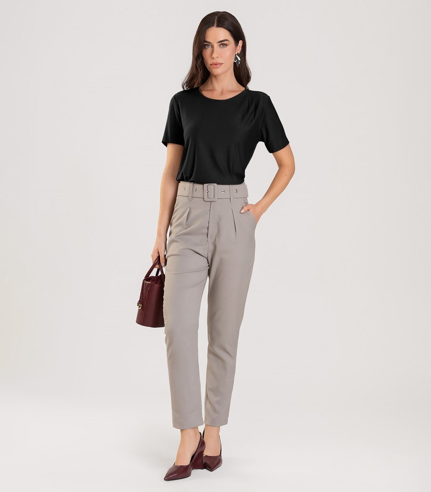 Blusa Feminina Manga Curta Dianna Preto
