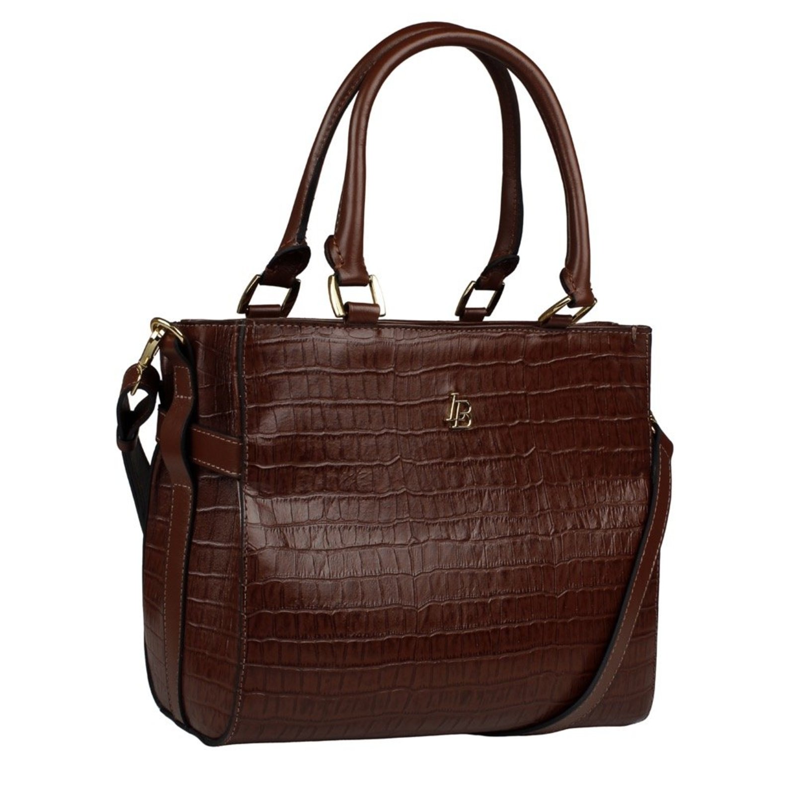 Bolsa Grande Linea Bella 6076 Marrom Escuro