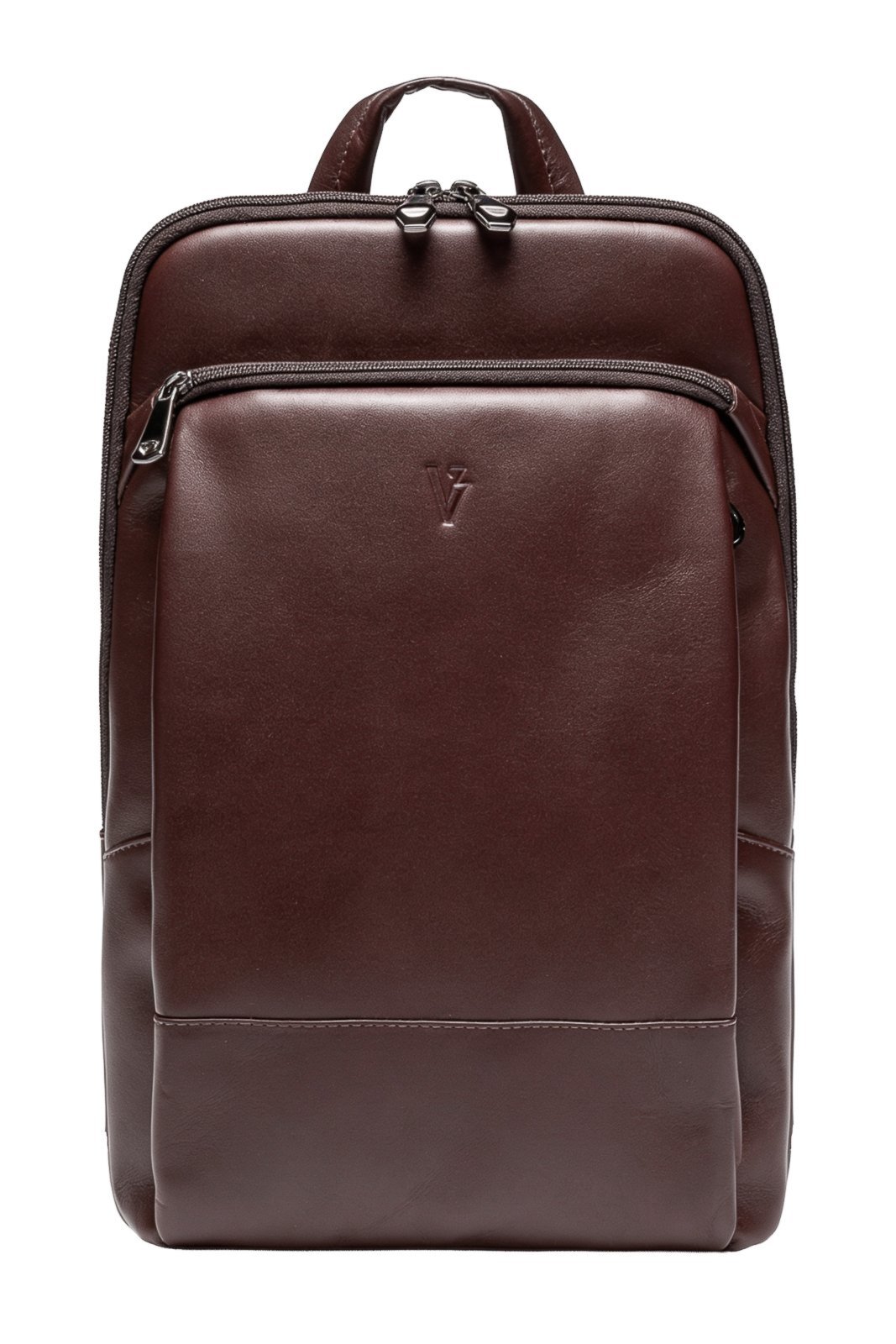 Mochila masculina slim para notebook couro italiano Otávio - Café