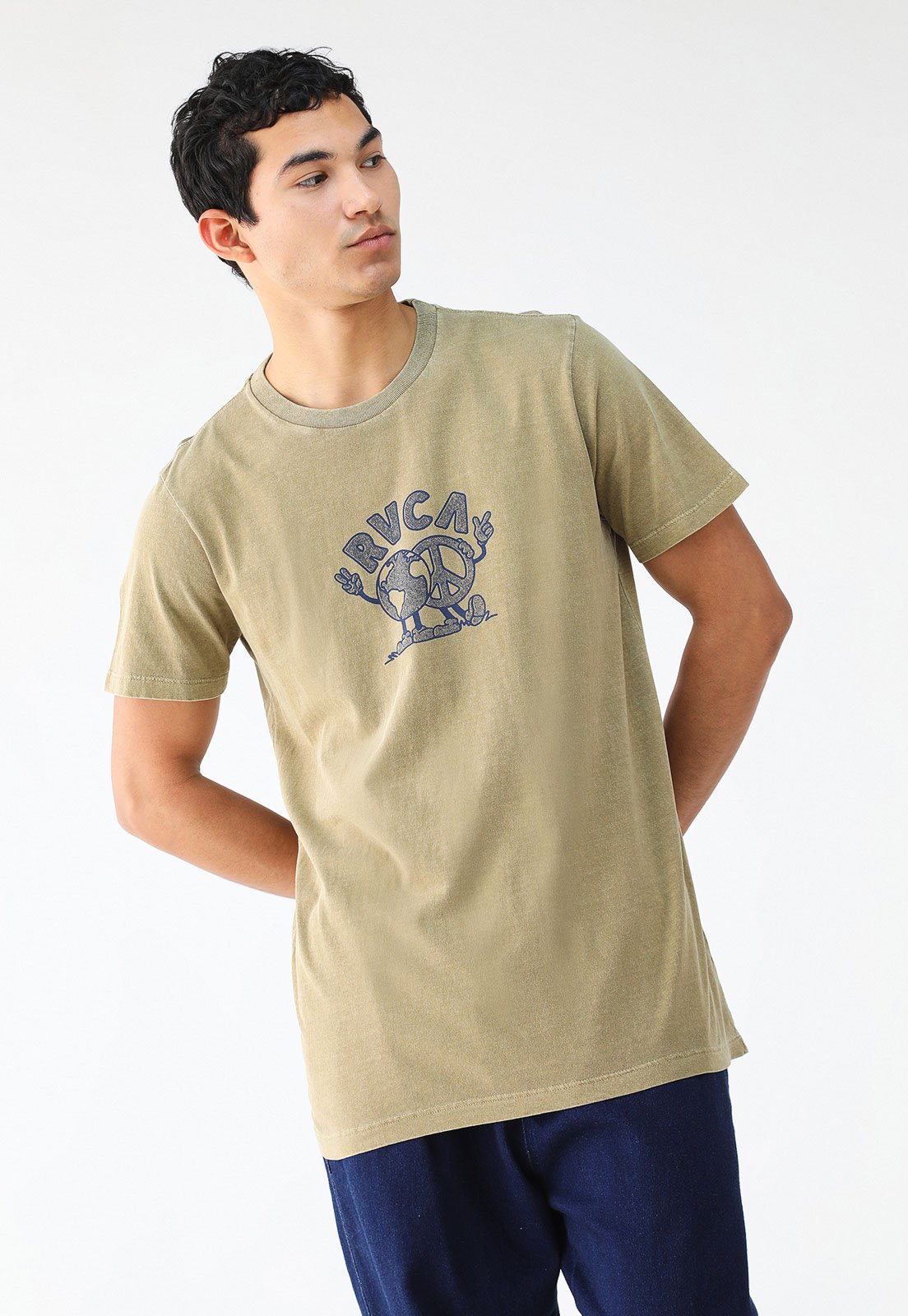 Camiseta RVCA Reta United Bege