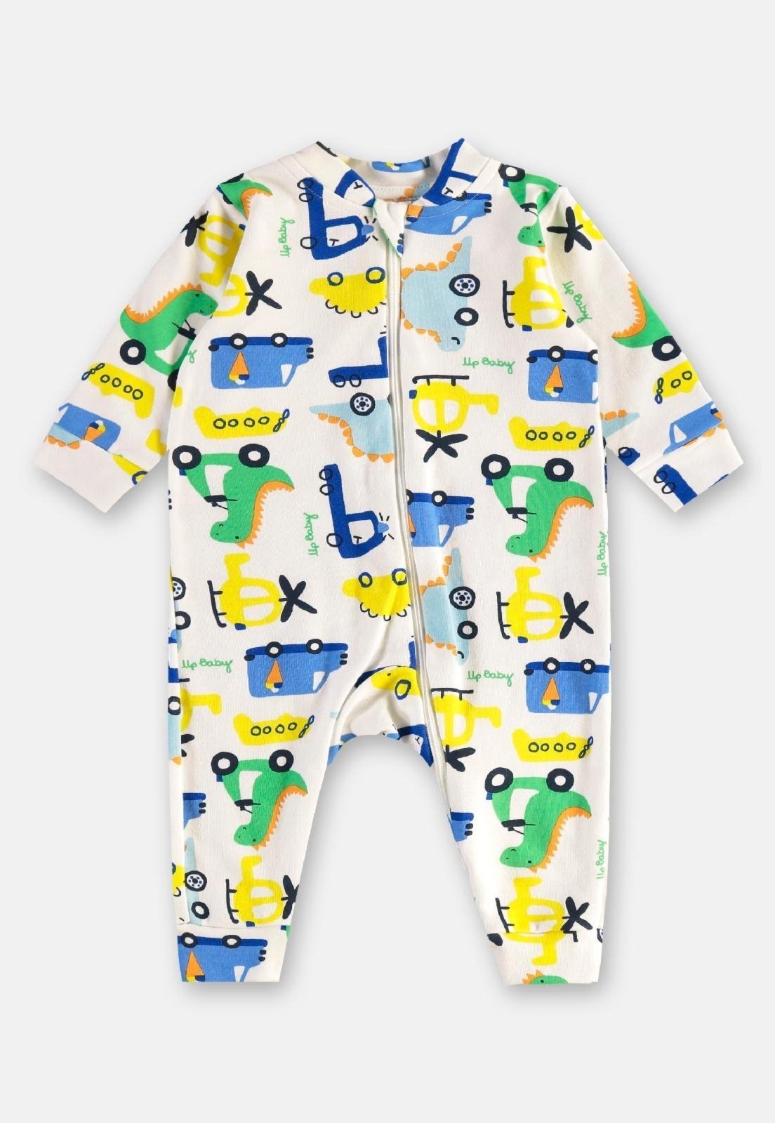 Infantil - Macacão para Menino em Suedine Up Baby Off-White