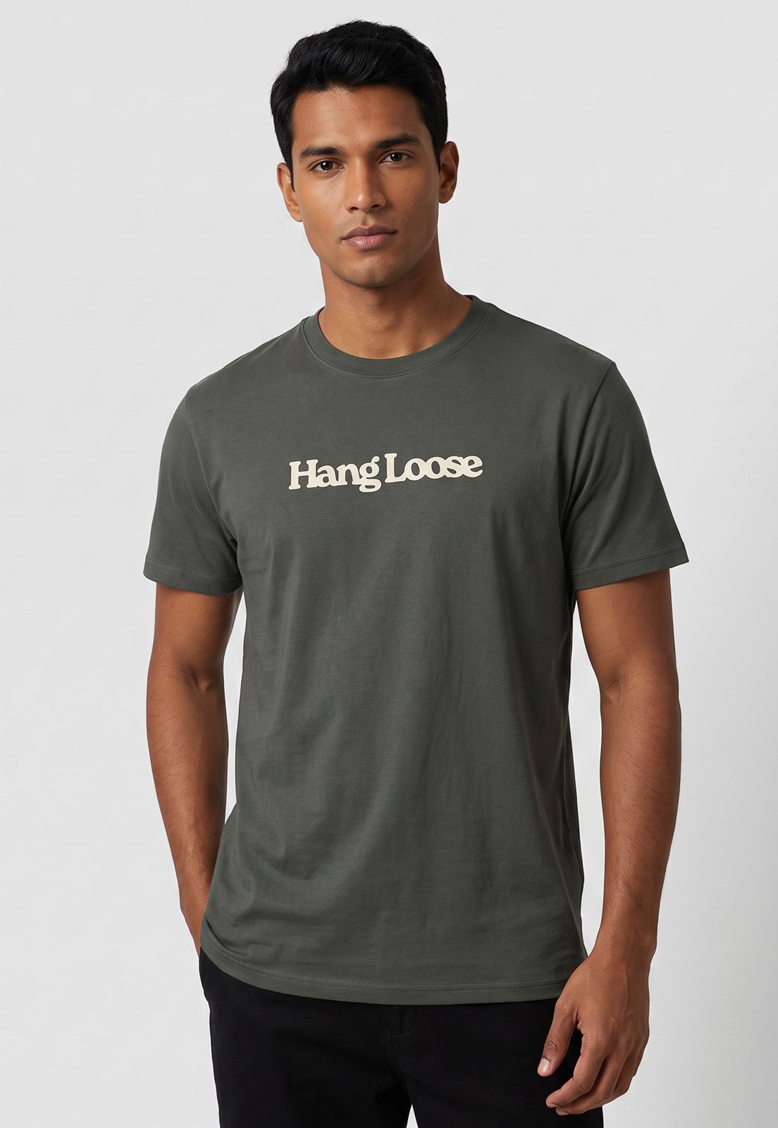 Camiseta Masculina Hang Loose Silk Typo Verde