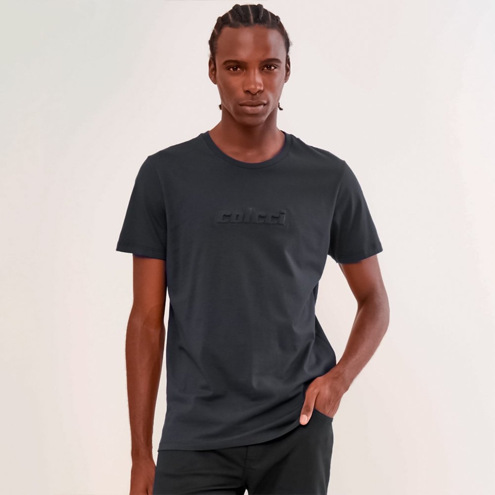 Camiseta Colcci Relevo Pr26 Preto Masculino