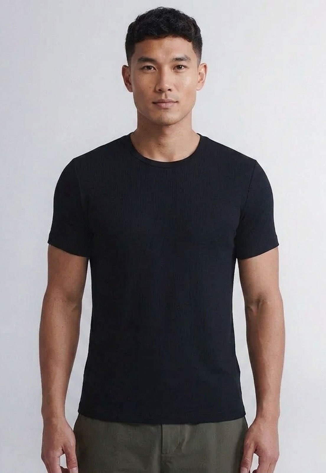 Camisa MVB Modas Básica Tech Masculina Lisa Anti Odor Manga Curta Preto