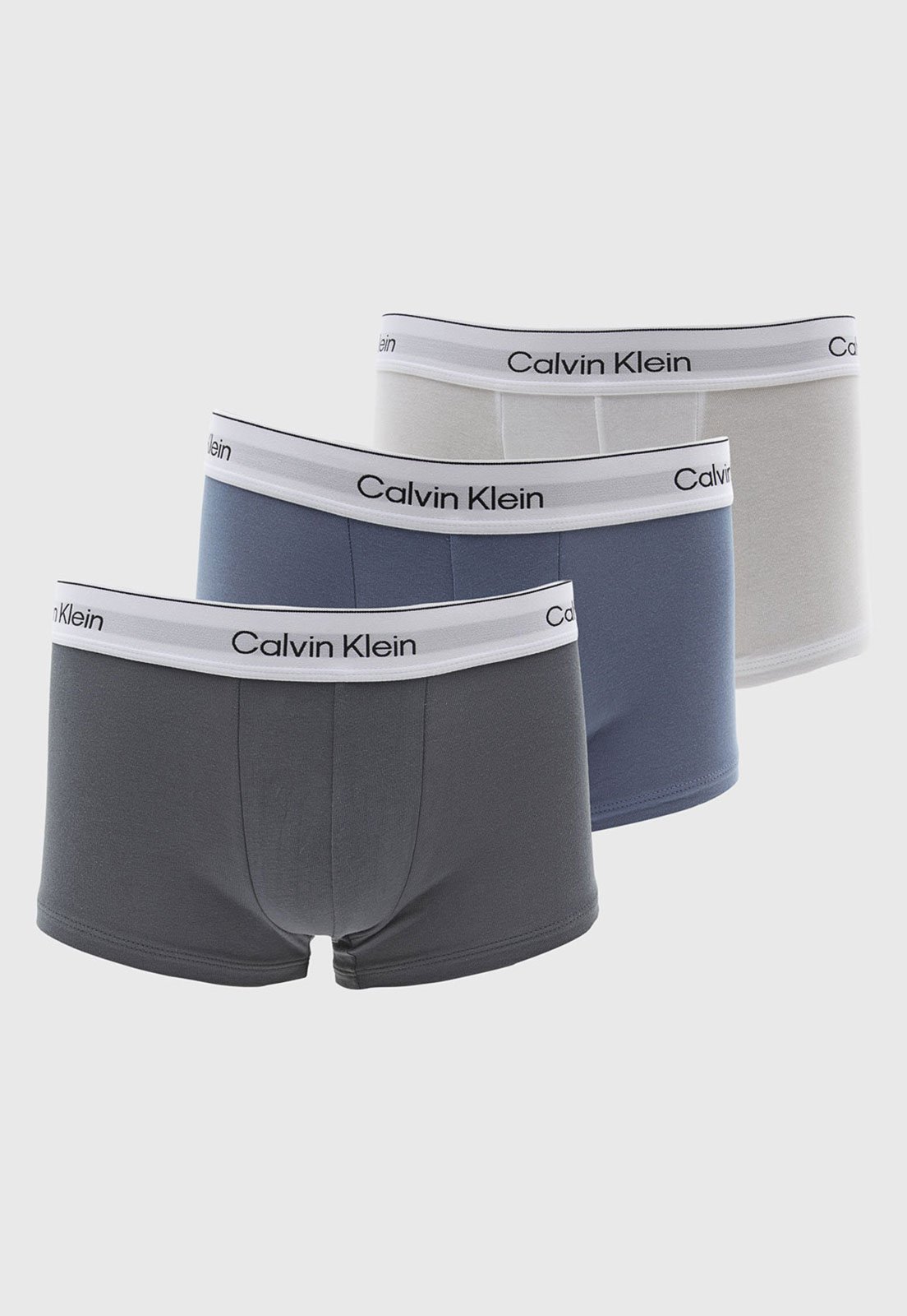 Kit 3 Cueca Boxer Calvin Klein Underwear Logo Branca