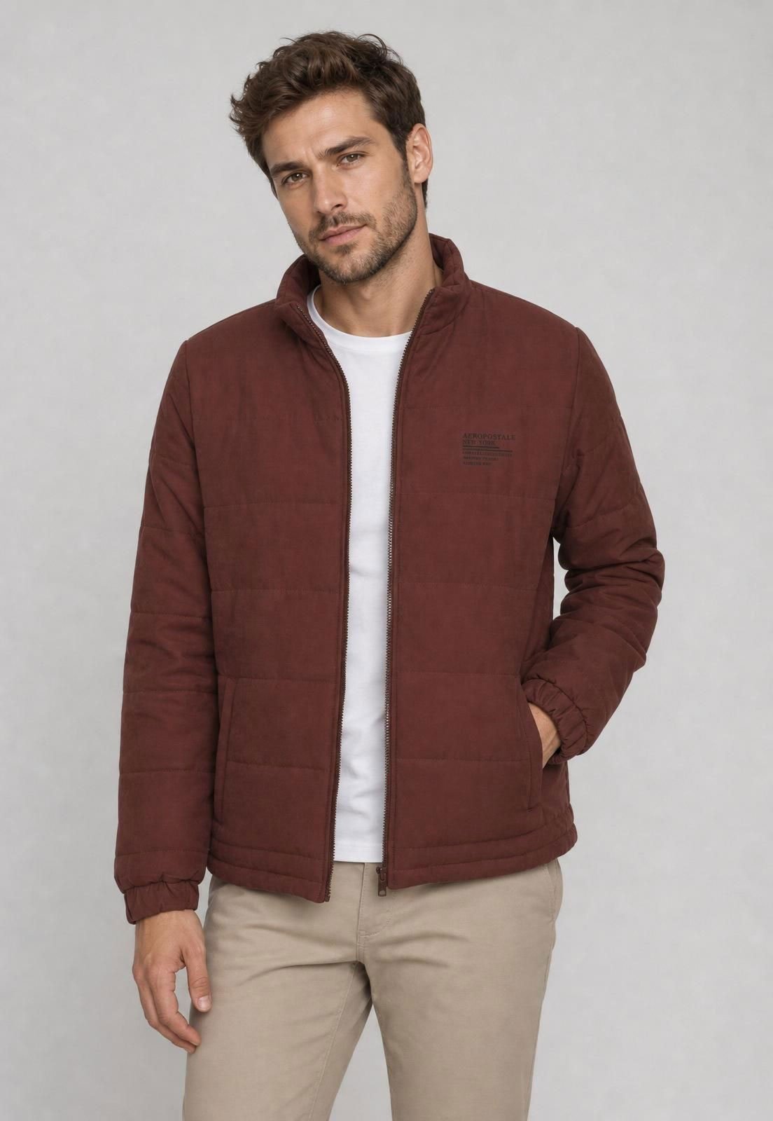 Jaqueta Masculina Aeropostale Puffer Vinho