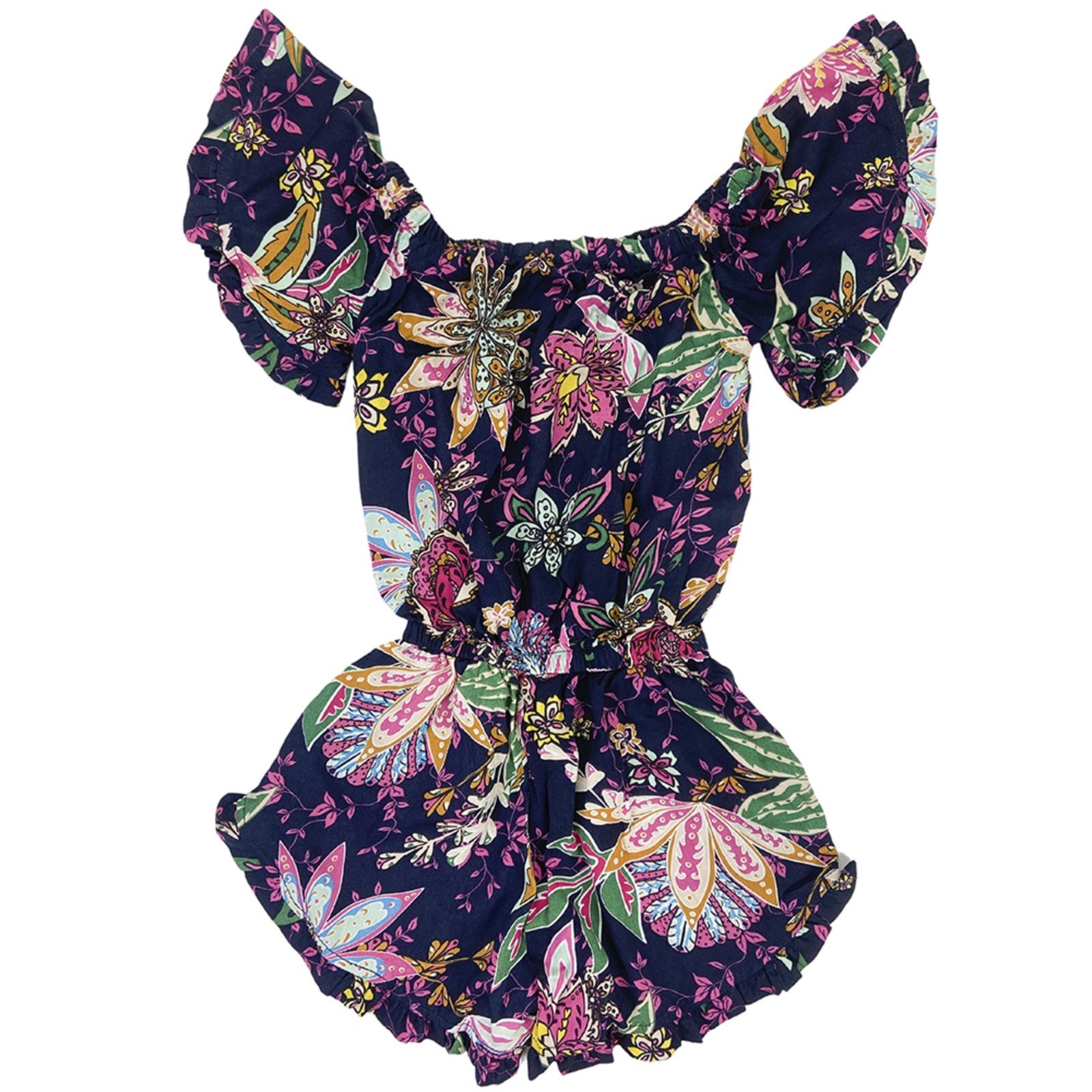 Infantil – Macacão Juvenil Look Jeans Viscose Estampado