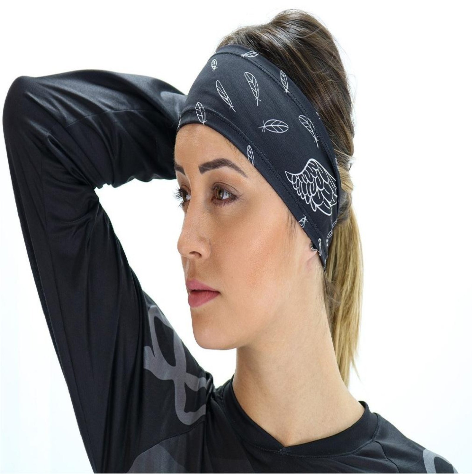 Testeira HeadBand Asas Preto HUPI Preto